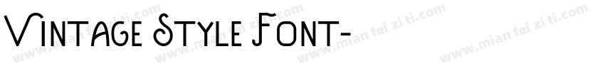 Vintage Style Font字体转换